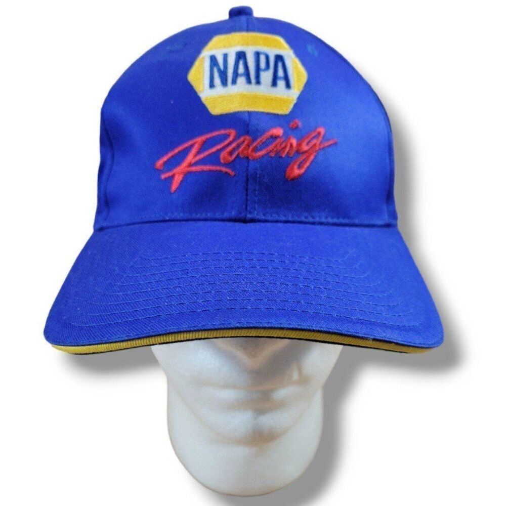 Vintage Napa Racing Hat OSFM Adjustable Strap Back Hat Embroidered Embroidery